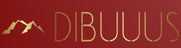 Gold 'DIBUUUS' logo on a red background with mountain silhouette